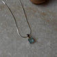 Aqua Chalcedony Square cut 925 Sterling Silver Unisex Pendant