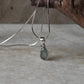 Elegant Teardrop Aqua Chalcedony Pendant in Sterling Silver