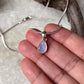 925 Sterling Silver Drop Pendant with Moonstone Gemstone  