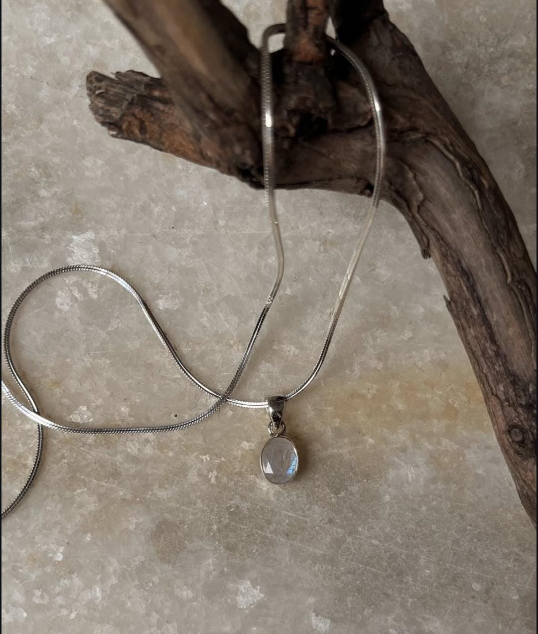 Moonstone Oval Cut 925 Sterling Silver Pendant