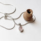 Rose Quartz Oval 925 Sterling Silver Pendant