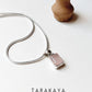 Elegant Rose Quartz Rectangular Pendant in Silver