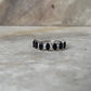 Elysian Stack Black Spinel & White Topaz 925 Sterling Silver Ring