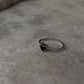 Black Spinel Heart Solitaire 925 Sterling Silver Ring