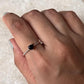Black Spinel Heart Solitaire 925 Sterling Silver Ring