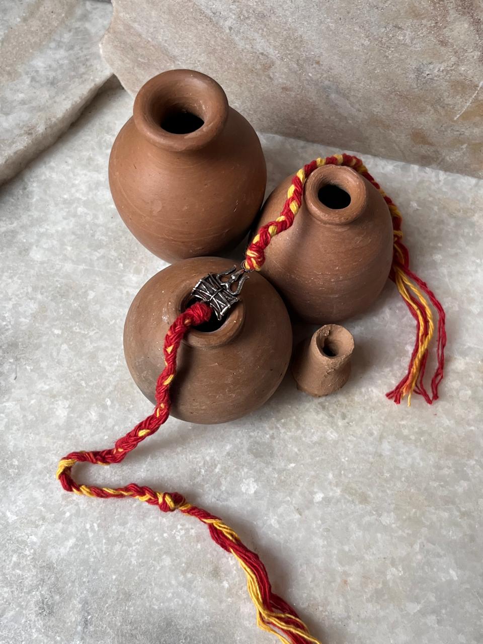 Antique Finish Handcrafted Shiva Trishul Damru Rakhi Silver