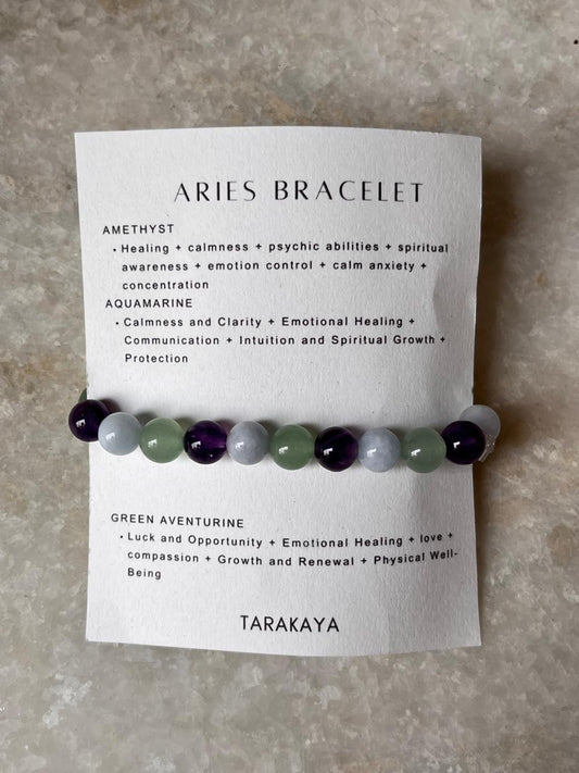 Zodiac Aries 1 Crystal Bracelet 8MM