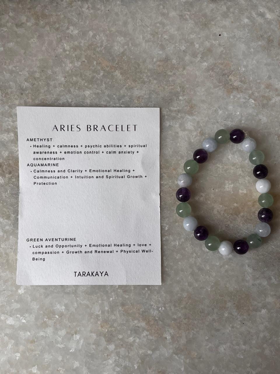 Zodiac Aries 1 Crystal Bracelet 8MM