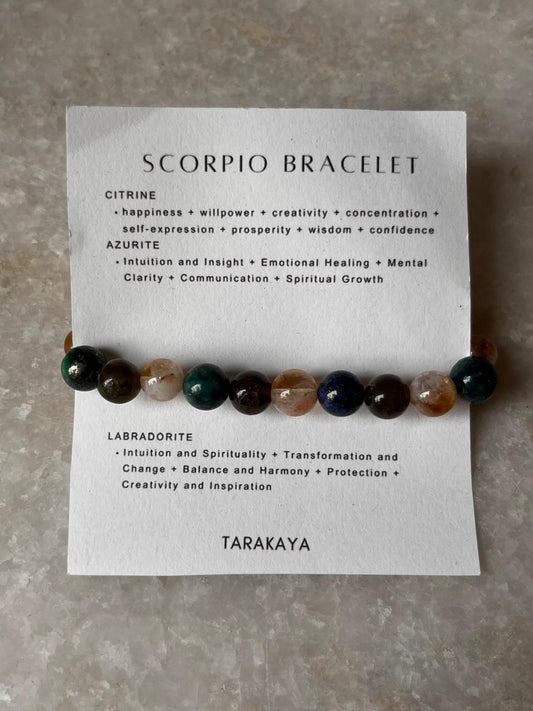 Zodiac Scorpio 2 Crystal Bracelet 8MM