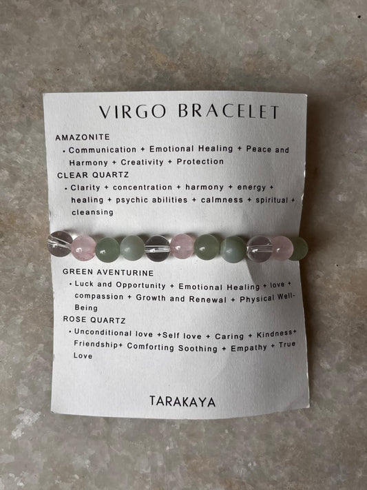 Zodiac Virgo 2 Crystal Bracelet 8MM