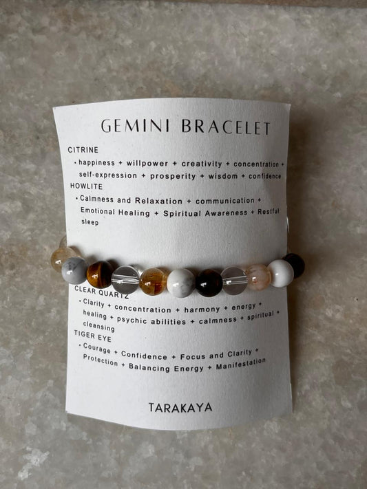 Zodiac Gemini 2 Crystal Bracelet 8MM