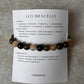 Handmade Leo zodiac bracelet with one gemstone  