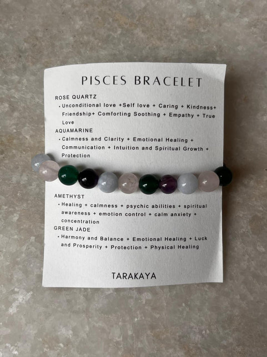 Zodiac Pisces 1 Crystal Bracelet 8MM