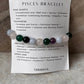 Zodiac Pisces 1 Crystal Bracelet 8MM