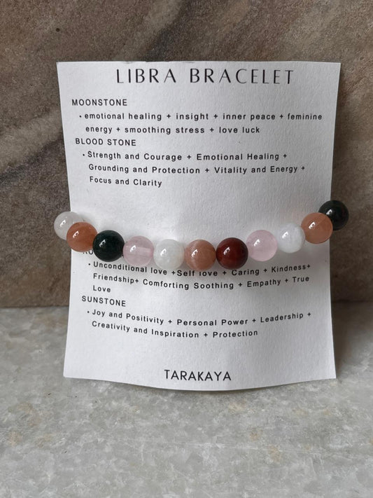 Zodiac Libra 2 Crystal Bracelet 8MM