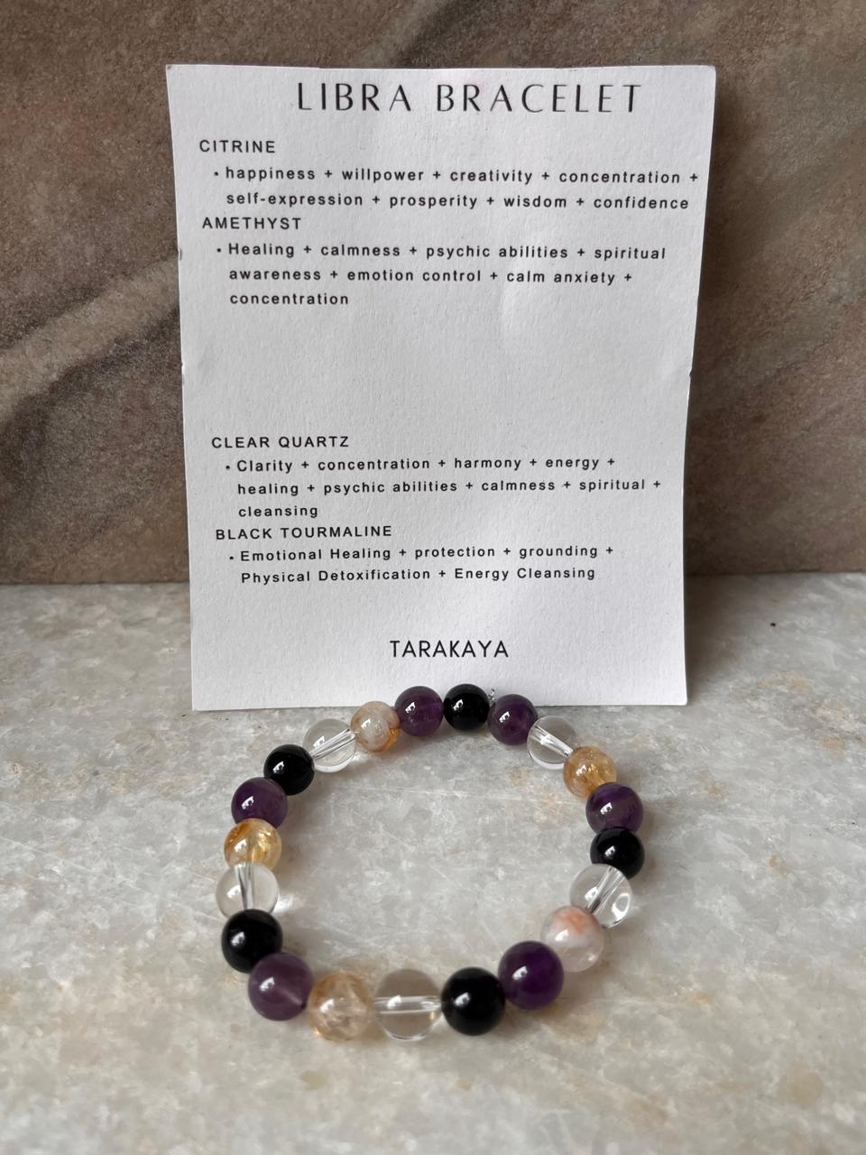 Elegant crystal bracelet for Libra horoscope sign
