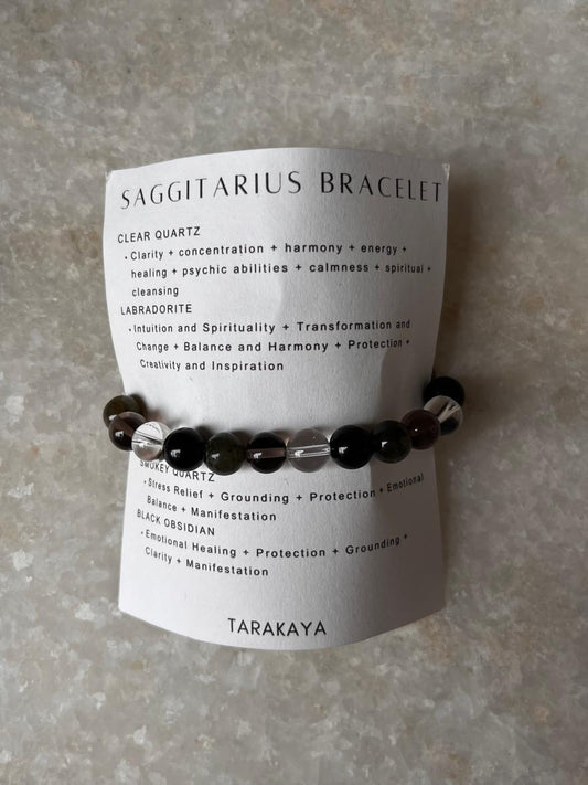 Zodiac Sagittarius 2 Crystal Bracelet 8MM beads  