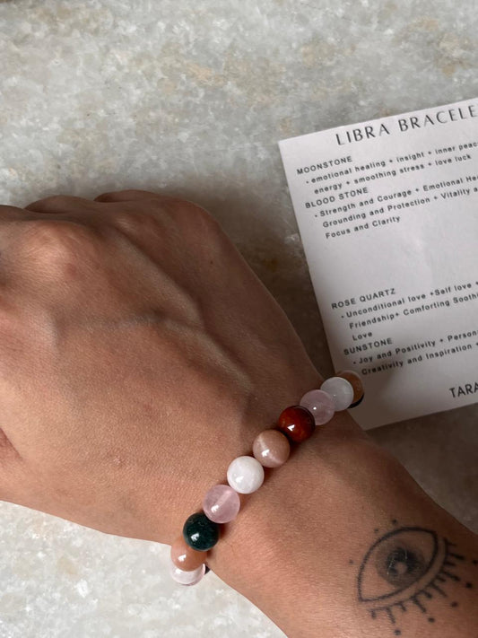 Zodiac Libra 2 Crystal Bracelet 8MM