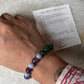 Minimalist Aquarius zodiac bracelet with natural crystal  