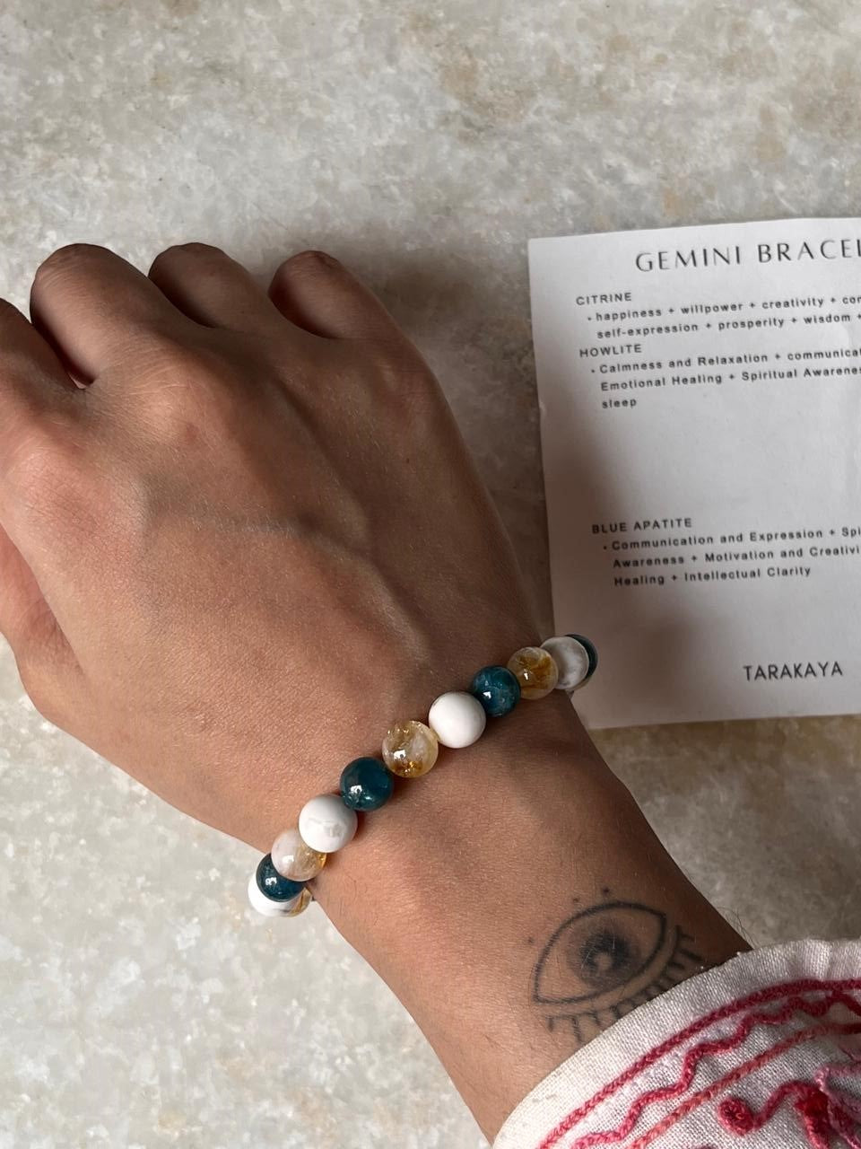 Zodiac Gemini 1 Crystal Bracelet 8MM