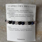 Zodiac Capricorn 2 Crystal Bracelet 8MM close-up  