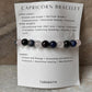 Dual-crystal energy bracelet for Capricorn traits  