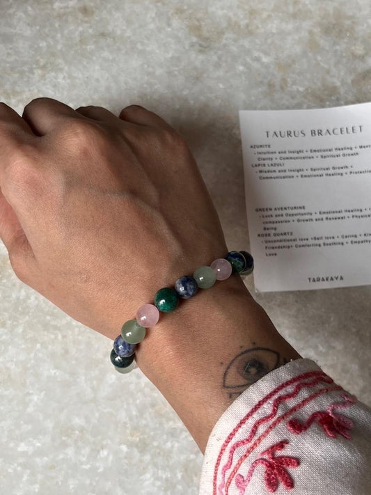 Zodiac Taurus 2 Crystal Bracelet 8MM