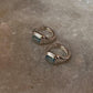 Blue Topaz Huggies 925 Sterling Silver Earrings