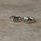 Blue Topaz Huggies 925 Sterling Silver Earrings