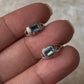 Blue Topaz Huggies 925 Sterling Silver Earrings