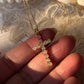 Gold Vermeil Natural Ethiopian Opal Cross 925 Sterling Silver Pendant