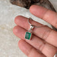 925 Sterling Silver Pendant with Rectangular Green Onyx  