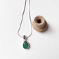 Green Onyx Pear/ Drop Cut 925 Sterling Silver Pendant