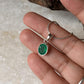 Green Onyx Oval Cut 925 Sterling Silver Pendant