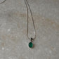Green Onyx Oval Cut 925 Sterling Silver Pendant