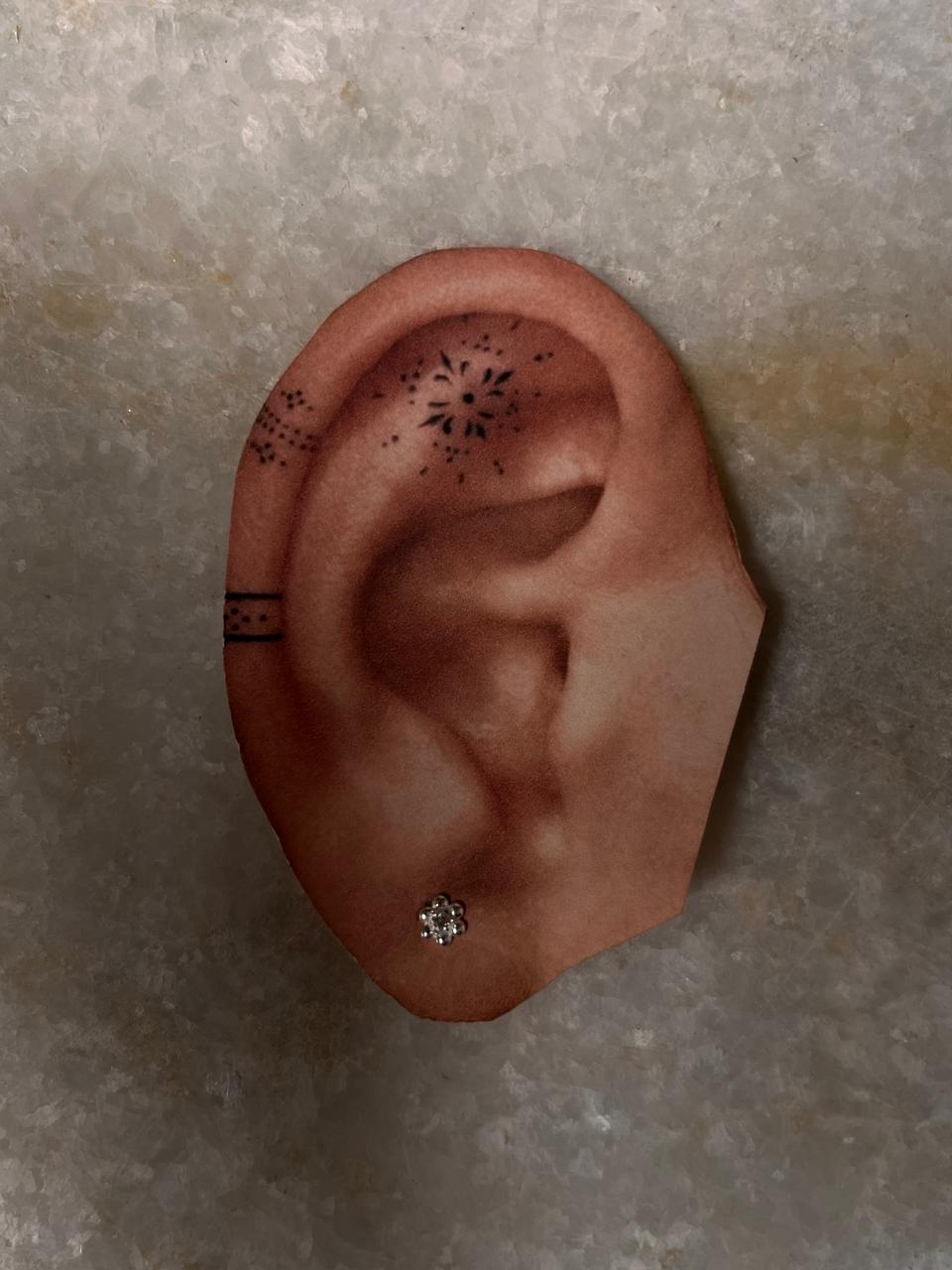 Elegant White Topaz Flower Earrings in Sterling Silver