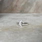 White Enamel Crescent Moon 925 Sterling Silver Ring