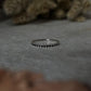 Black Spinel Eternity Stack Band 925 Sterling Silver Ring
