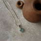 Aqua Chalcedony Oval Cut 925 Sterling Silver Pendant