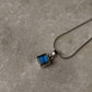Labradorite Square Cut 925 Sterling Silver Unisex Pendant