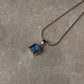 Labradorite Square Cut 925 Sterling Silver Unisex Pendant