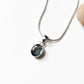 925 Silver Pendant with Flashy Labradorite Oval Cabochon