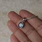 Mystical Labradorite Oval Pendant 925 Silver Jewelry  