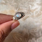Moonstone Round Boho 925 Sterling Silver Ring