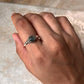 925 Silver Boho Ring with Natural Round Labradorite Stone 