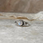 Moonstone Round Boho 925 Sterling Silver Ring