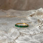 Gold Vermeil Green Onyx Baguette Eternity Band 925 Sterling Silver Ring