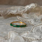 Gold Vermeil Green Onyx Baguette Eternity Band 925 Sterling Silver Ring