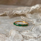 Gold Vermeil Green Onyx Baguette Eternity Band 925 Sterling Silver Ring