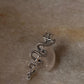 Hindu Symbolism Snake & Trishul Pendant in Sterling Silver